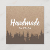 手作り製品パインフォレストクラフ素朴ト スクエア名刺 (正面)