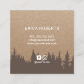 手作り製品パインフォレストクラフ素朴ト スクエア名刺 (裏面)