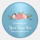 手作り製品フローラベビーブルービジネス ラウンドシール (正面)