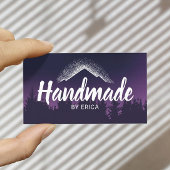 手作り製品マウンテンロゴエレガントパープル 名刺