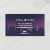 手作り製品マウンテンロゴエレガントパープル 名刺 (裏面)