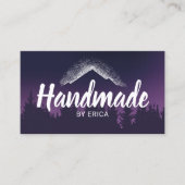 手作り製品マウンテンロゴエレガントパープル 名刺 (正面)