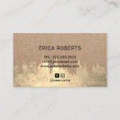 手作り製品マウンテンロゴ素朴クラフト#2 名刺 (裏面)