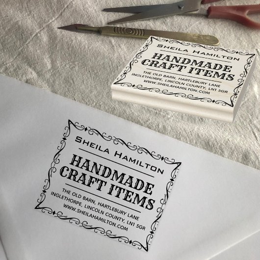 手作り製品ラベル ラバースタンプ