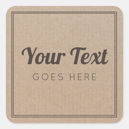 手作り製品ヴィンテージシンプルトレンディークラフト紙 スクエアシール (正面)