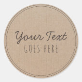 手作り製品ヴィンテージシンプルトレンディークラフト紙 ラウンドシール (正面)
