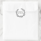 手作り製品ヴィンテージフローラリースシール ラウンドシール (バッグ)