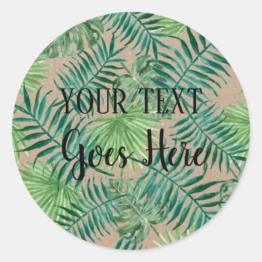 手作り製品熱帯植物葉工芸品 ラウンドシール (正面)