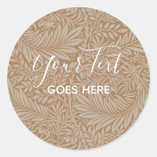 手作り製品花柄バニラ ラウンドシール (正面)