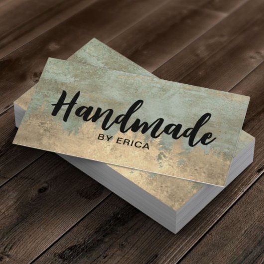 手作り製品金ゴールド森ヴィンテージブロンズ 名刺