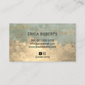 手作り製品金ゴールド森ヴィンテージブロンズ 名刺 (裏面)