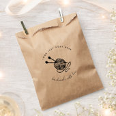 手作り製品 クラフト ニット ブラウン クラフト紙 フェイバーバッグ (クリップ留めされた状態)