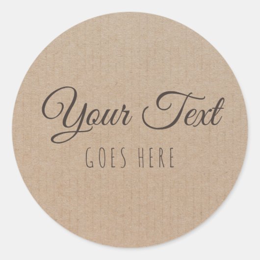 手作り製品 ヴィンテージ シンプル トレンディ クラフト紙 ラウンドシール (正面)