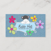 手作り販売者用ブルーフローラベビードールフレーム 名刺 (正面)