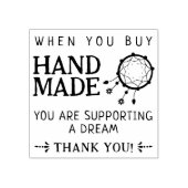 手作り買の時は包装ありがとう ラバースタンプ (インプリント)