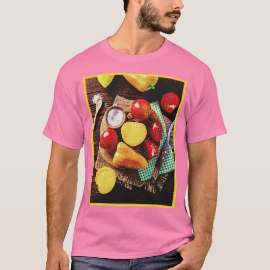 "手作り野菜サラダ" かわいい写真。いますぐ購入 Tシャツ (正面)