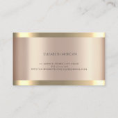 手作り金ゴールドストライプバラ金ゴールド 名刺 (裏面)