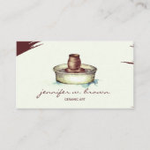 手作り陶器美術工芸彫刻陶芸 名刺 (正面)