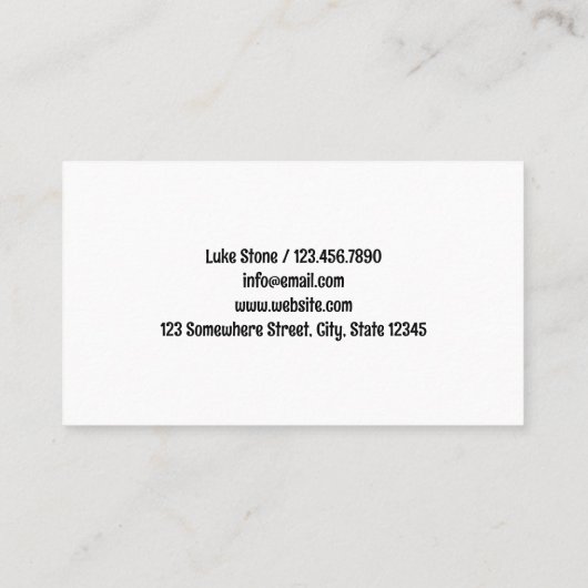 手作り陶器 名刺 (裏面)