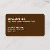 手作り陶器 名刺 (裏面)