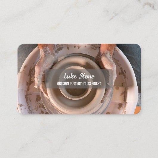 手作り陶器 名刺 (正面)