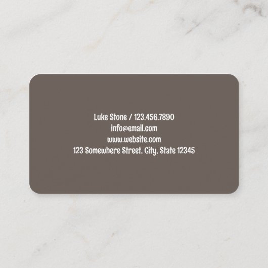 手作り陶器 名刺 (裏面)