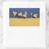 手作り離れの紙長方形シールの銀杏 長方形シール (バッグ)