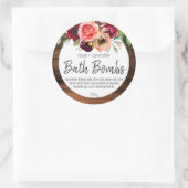 手作り風呂爆弾のカスタマイズ可能なラベル ラウンドシール (バッグ)