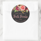 手作り風呂爆弾のカスタマイズ可能なラベル ラウンドシール (バッグ)