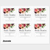 手作り風呂爆弾のステッカーラベル スクエアシール (シート)