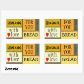 手作り食パーソナライズされたべ物 長方形シール (シート)
