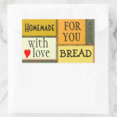 手作り食パーソナライズされたべ物 長方形シール (バッグ)