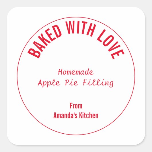 手作り食品 クリスマスカスタムギフト パーティーファベ スクエアシール (正面)