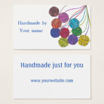 手作り（お名前）、糸の玉、白