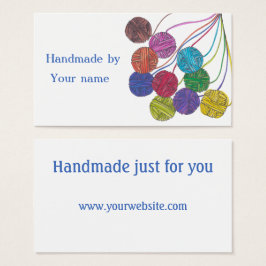 手作り（お名前）、糸の玉、白