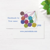 手作り(お名前)、糸の玉、白 (デスク)