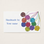 手作り(お名前)、糸の玉、白 (正面)