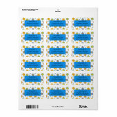 手作り – かわいい，カラフルトレンディー鳩の花 ラベル (フルシート)