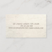 手作り，エレガントシンプル，スティリッシュ，ミニマリスト 名刺 (裏面)