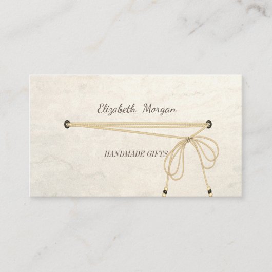 手作り，エレガントシンプル，スティリッシュ，ミニマリスト 名刺 (正面)