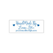 手作り(カスタム文字)青フェミニン名 セルフインキングスタンプ (デザイン)