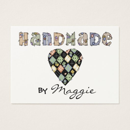 「手作り」ギフト囲いカード/SRFによるラベル (正面)