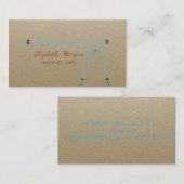 手作り，クラフト，シンプル,素朴ミニマル 名刺 (正面/裏面)