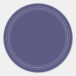 手作り シンプル ネイビーブルー ラベルに書く ラウンドシール