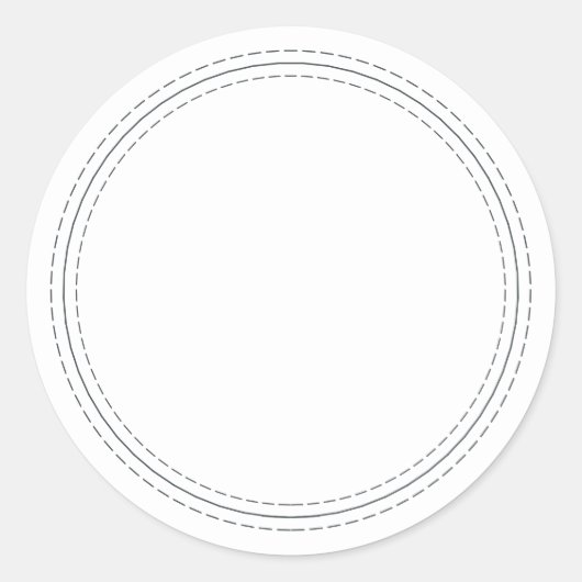 手作り シンプル 黒 白 書き込み ラウンドシール (正面)