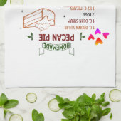 手作り スイート ペカン パイのレシピ クリスマス ギフト キッチンタオル (折り畳み)