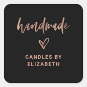 手作り | スクリプトカジュアルパッケージ製品ラベル スクエアシール (正面)