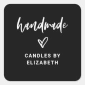 手作り | スクリプトカジュアルパッケージ製品ラベル スクエアシール (正面)
