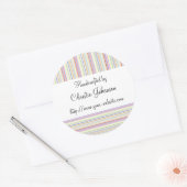 手作り – ストライプデザイン ラウンドシール (封筒)