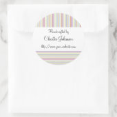 手作り – ストライプデザイン ラウンドシール (バッグ)